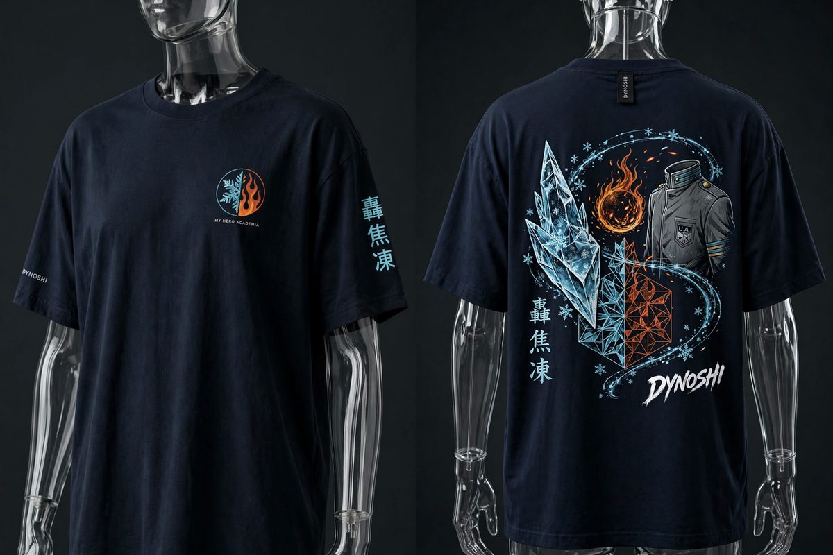 Shoto Todoroki - Hero's Kit - Premium Oversized Anime T-Shirt - DYNOSHI