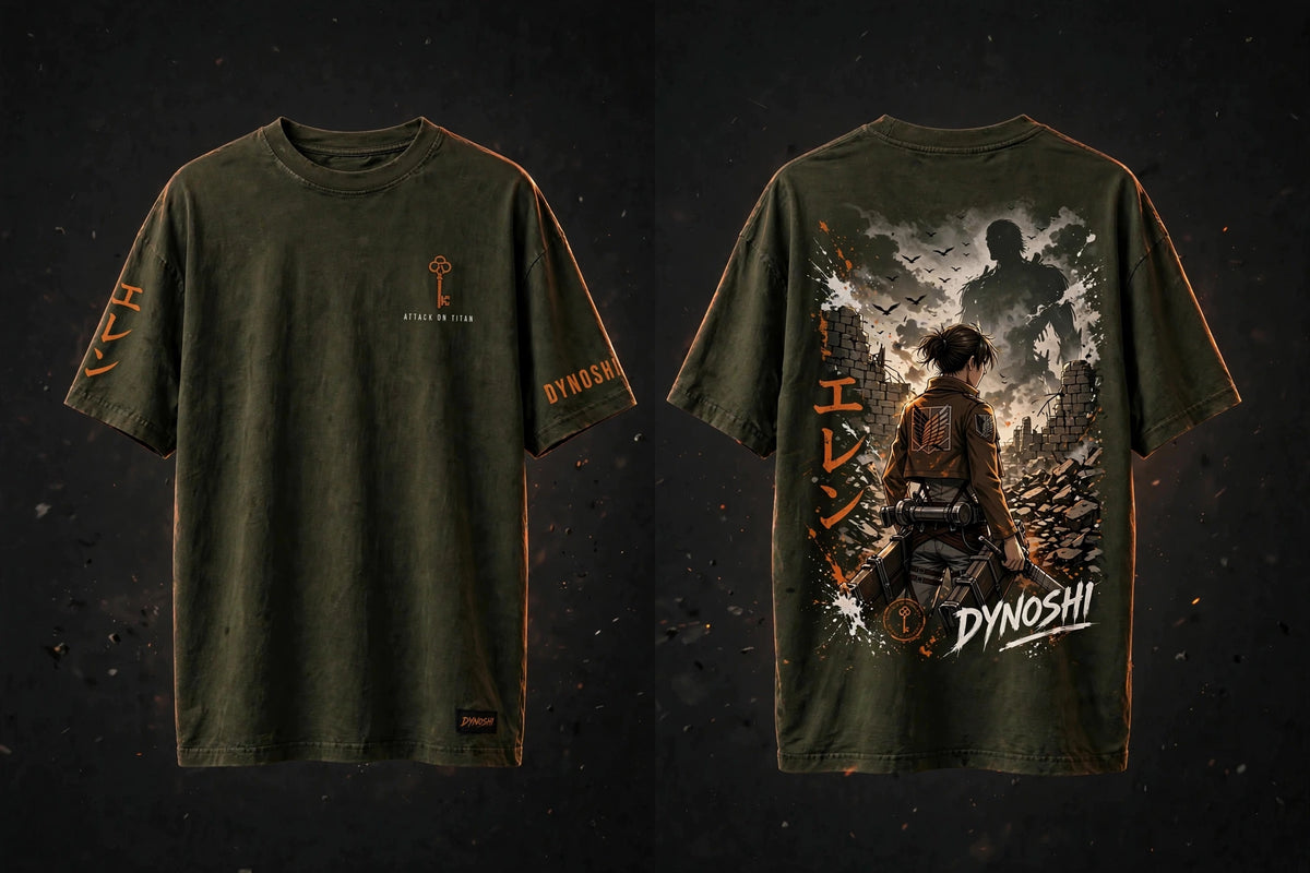 Eren Yeager - Premium Oversized Anime T-Shirt - DYNOSHI
