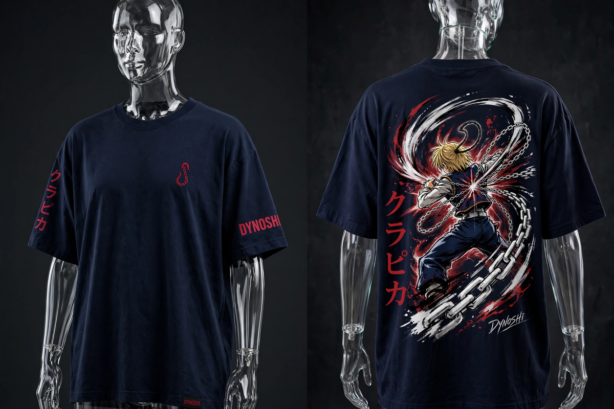 Kurapika - Chain Jail Strike - Premium Oversized Anime T-Shirt - DYNOSHI