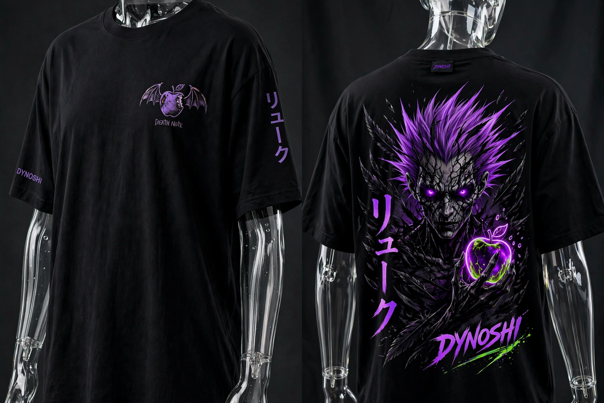 Ryuk - Corrupted Shinigami - Premium Oversized Anime T-Shirt - DYNOSHI