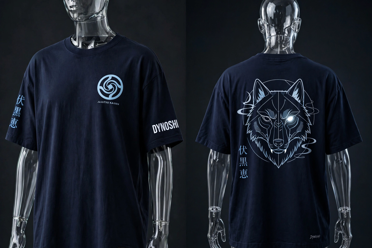 Megumi Fushiguro - Divine Dog Emblem - Premium Oversized Anime T-Shirt - DYNOSHI