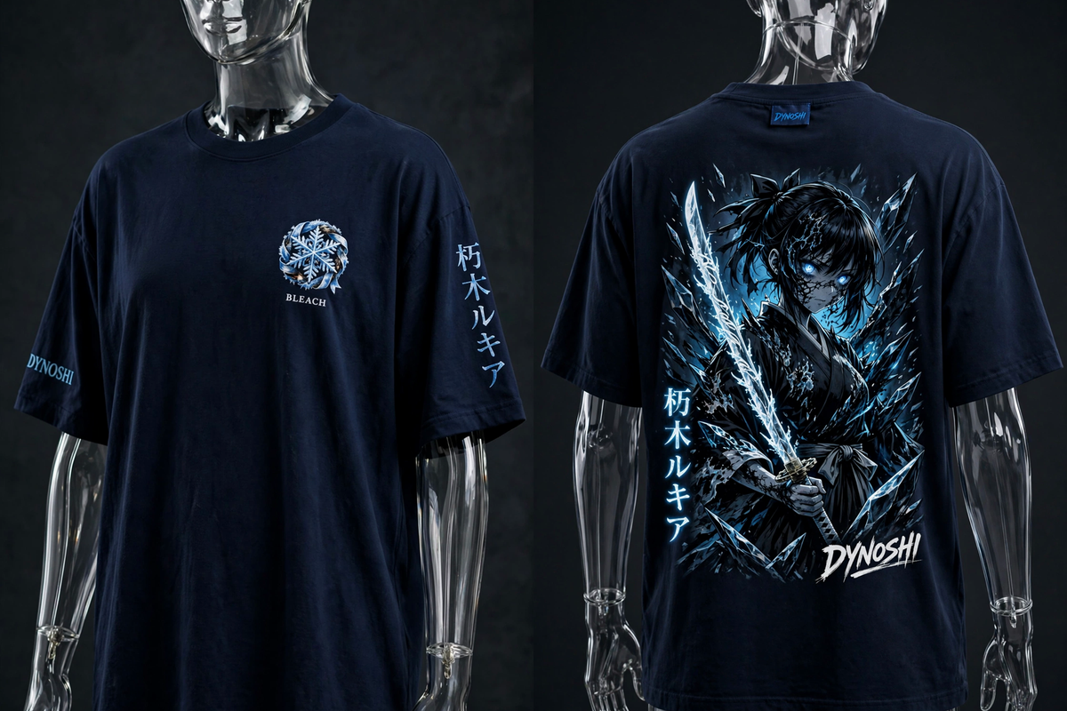 RUKIA KUCHIKI - Frost Corruption - Premium Oversized Anime T-Shirt - DYNOSHI