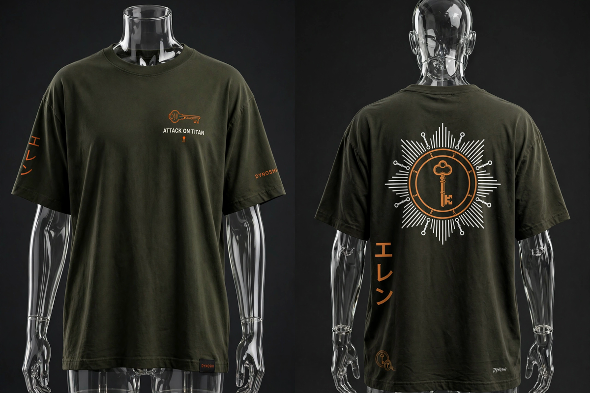 Eren Yeager - Scout Crest - Premium Oversized Anime T-Shirt - DYNOSHI