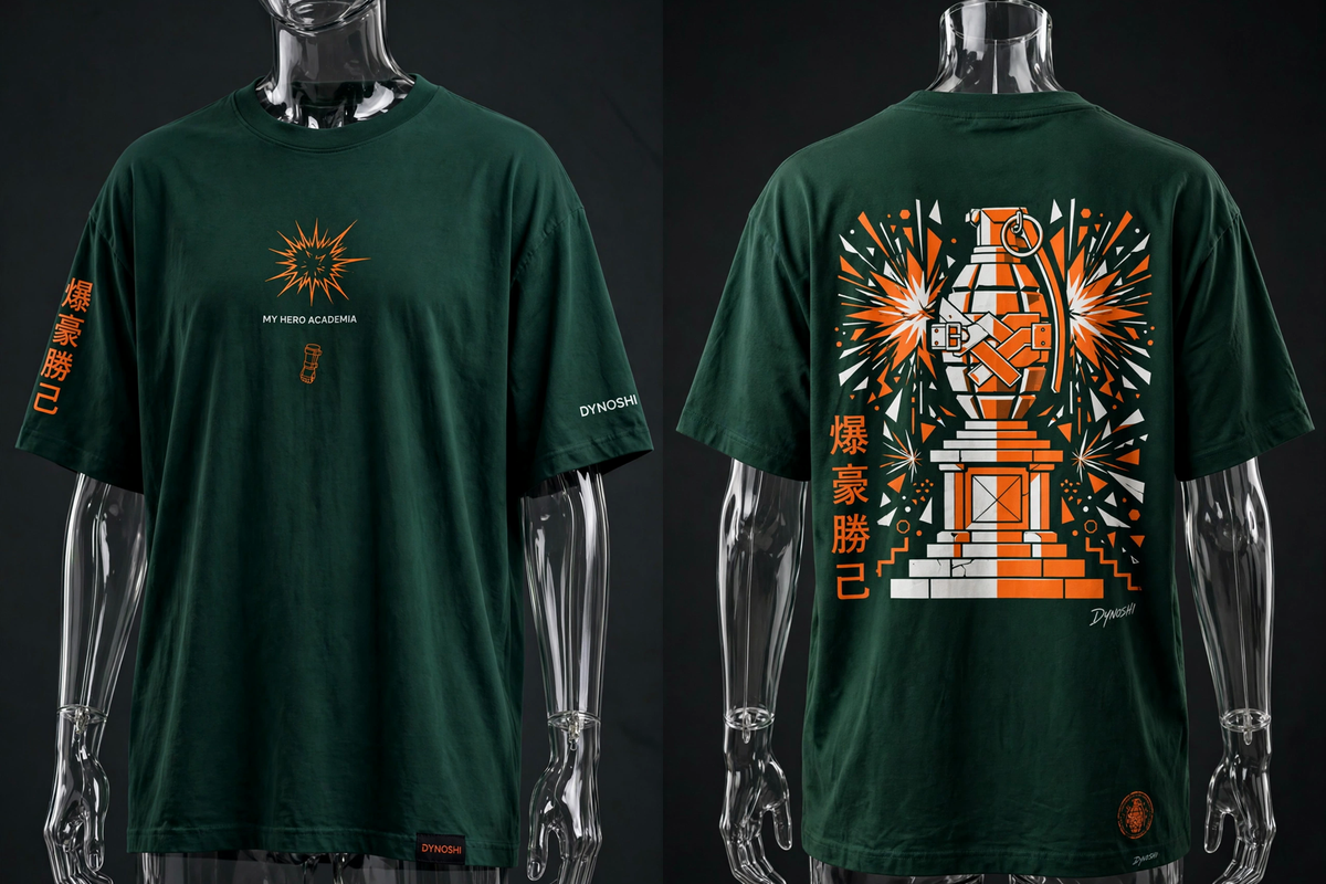 Katsuki Bakugo - Bracer Monument - Premium Oversized Anime T-Shirt - DYNOSHI