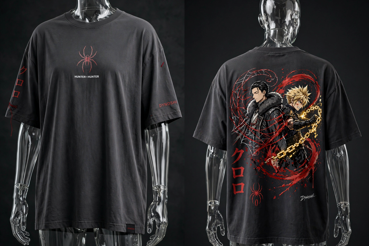 Chrollo Lucilfer - Chain Pact Duo - Premium Oversized Anime T-Shirt - DYNOSHI