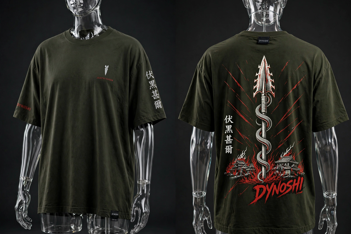 Toji Fushiguro - Inverted Spear - Premium Oversized Anime T-Shirt - DYNOSHI