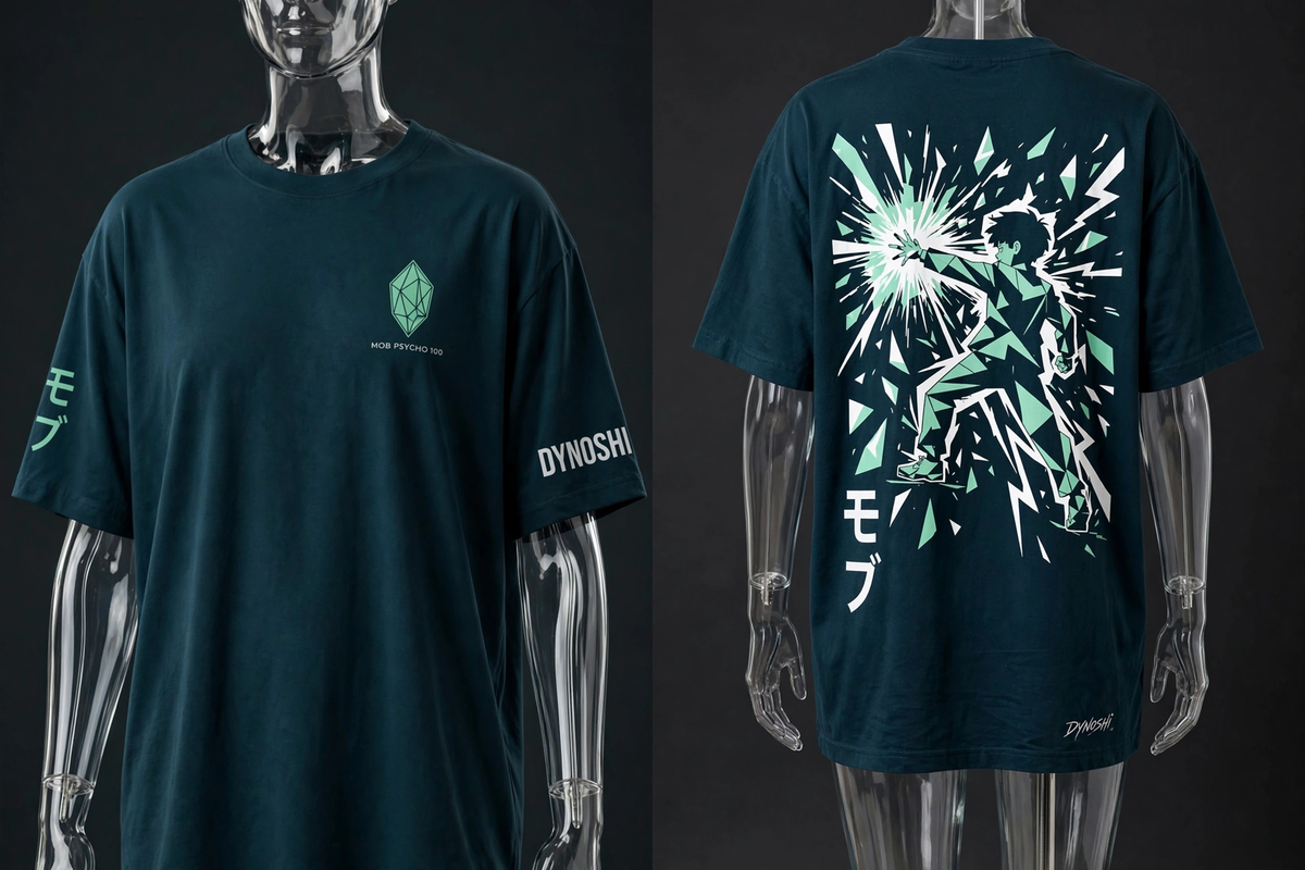Shigeo "Mob" Kageyama - Psychic Geometry - Premium Oversized Anime T-Shirt - DYNOSHI