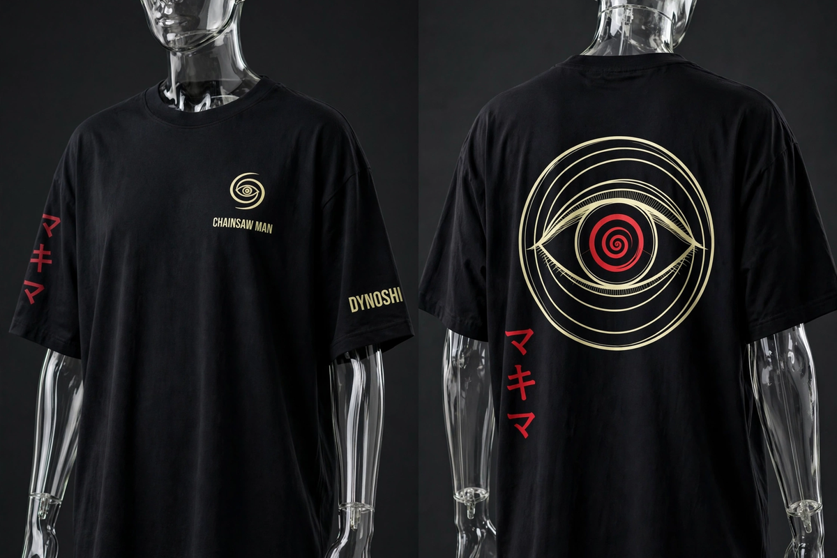 Makima - Spiral Eye Emblem - Premium Oversized Anime T-Shirt - DYNOSHI