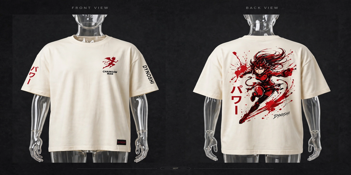 Power - Devil Hunter Strike - Premium Oversized Anime T-Shirt - DYNOSHI