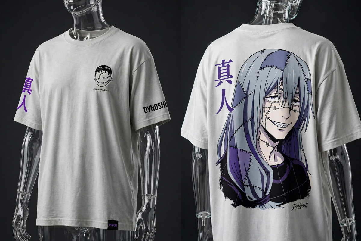 Mahito - Patchwork Demon Portrait - Premium Oversized Anime T-Shirt - DYNOSHI
