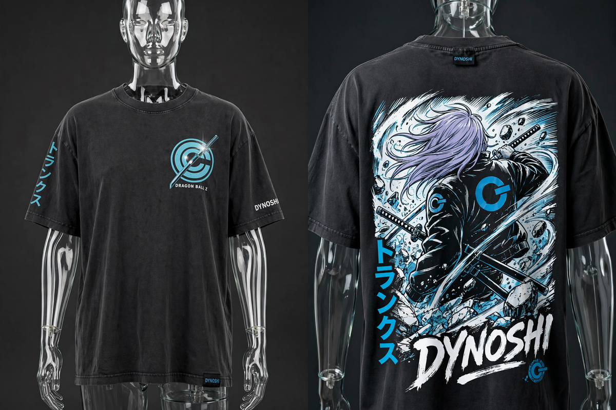 Trunks - Sword of the Future - Premium Oversized Anime T-Shirt - DYNOSHI