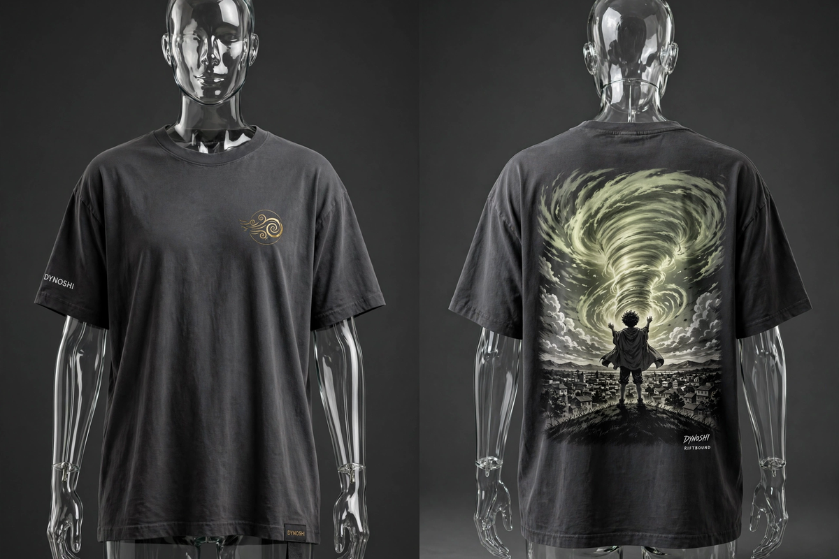 Tovan - Storm Caller - Premium Oversized Anime T-Shirt - DYNOSHI