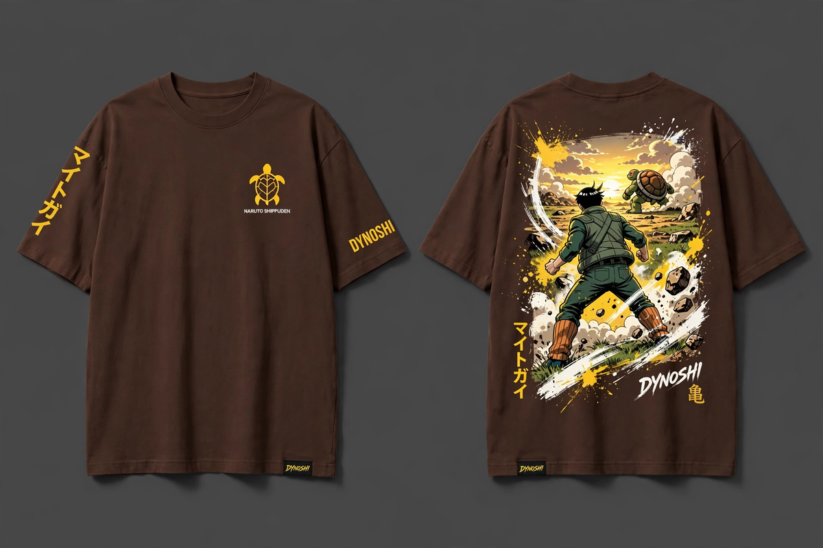 Might Guy - Premium Oversized Anime T-Shirt - DYNOSHI