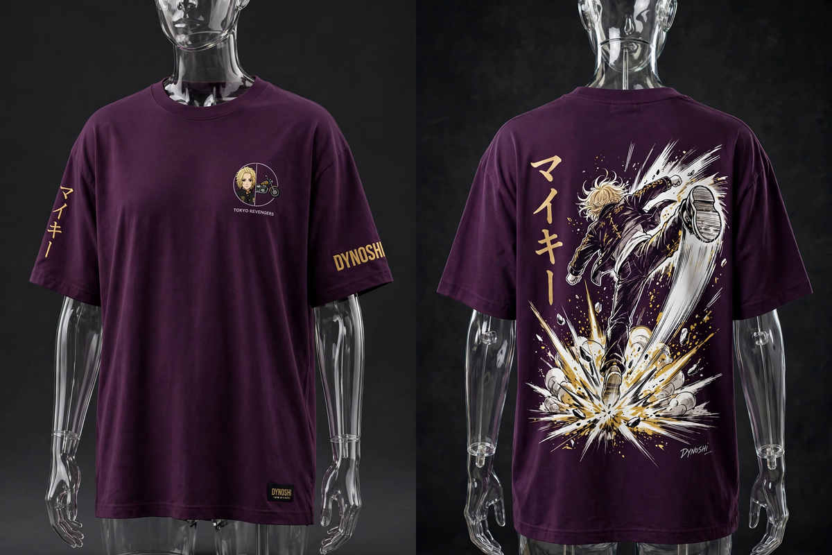 Mikey - Nuclear Kick - Premium Oversized Anime T-Shirt - DYNOSHI