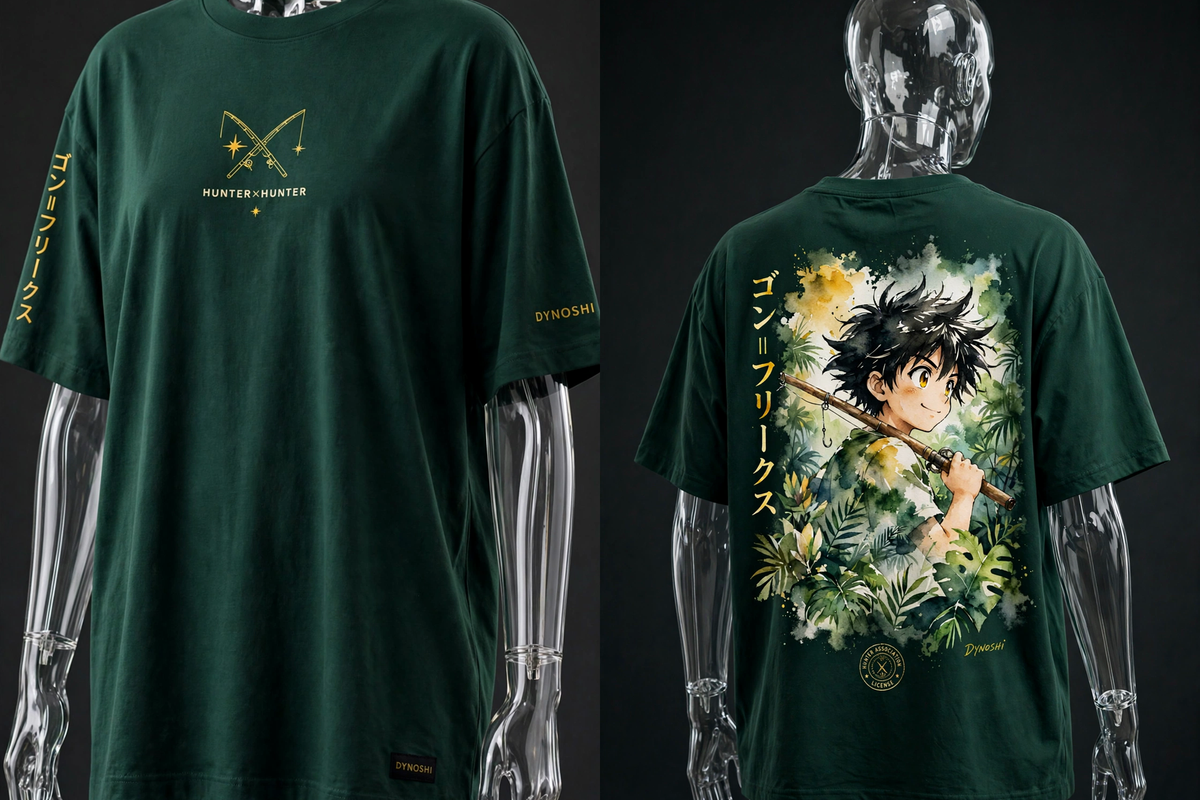 Gon Freecss - Cheerful Spirit Portrait - Premium Oversized Anime T-Shirt - DYNOSHI