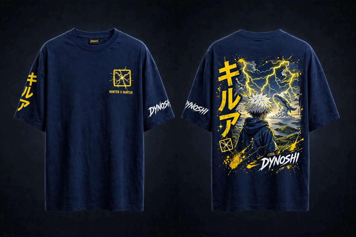 Killua Zoldyck - Premium Oversized Anime T-Shirt - DYNOSHI