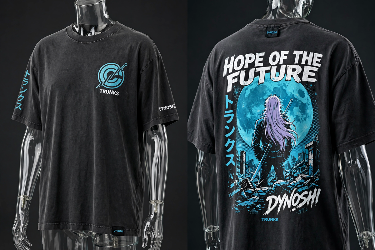 Trunks - Hope of the Future - Premium Oversized Anime T-Shirt - DYNOSHI