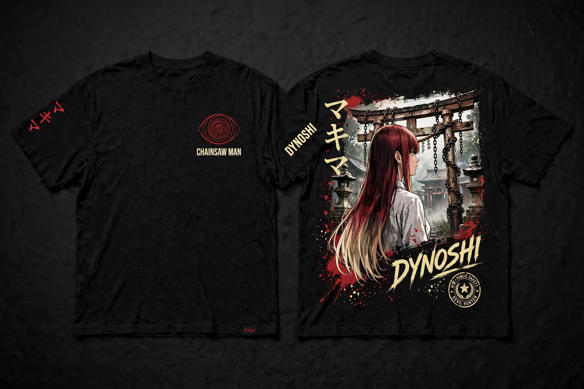Makima - Premium Oversized Anime T-Shirt - DYNOSHI
