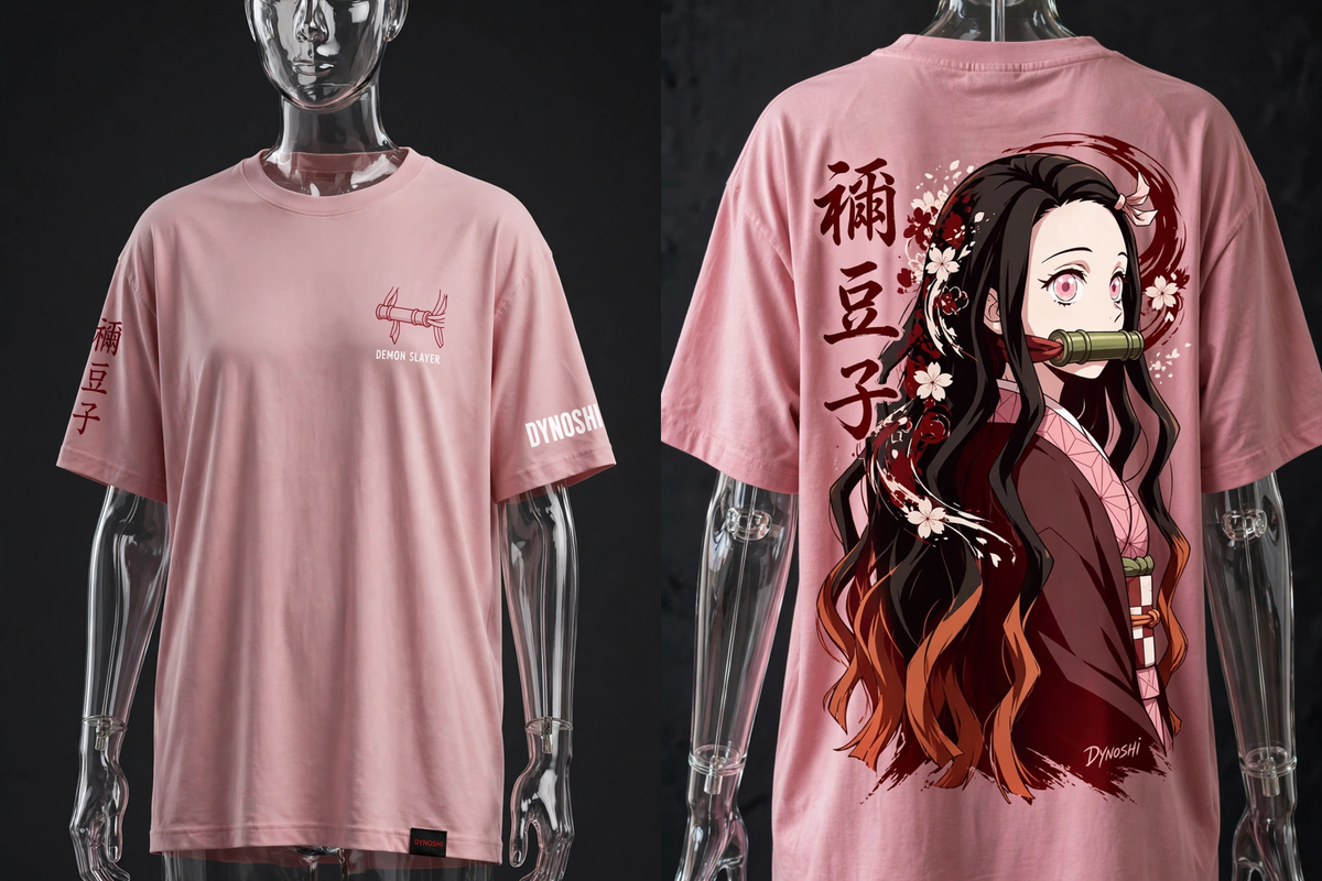 Nezuko Kamado - Muzzle Portrait - Premium Oversized Anime T-Shirt - DYNOSHI