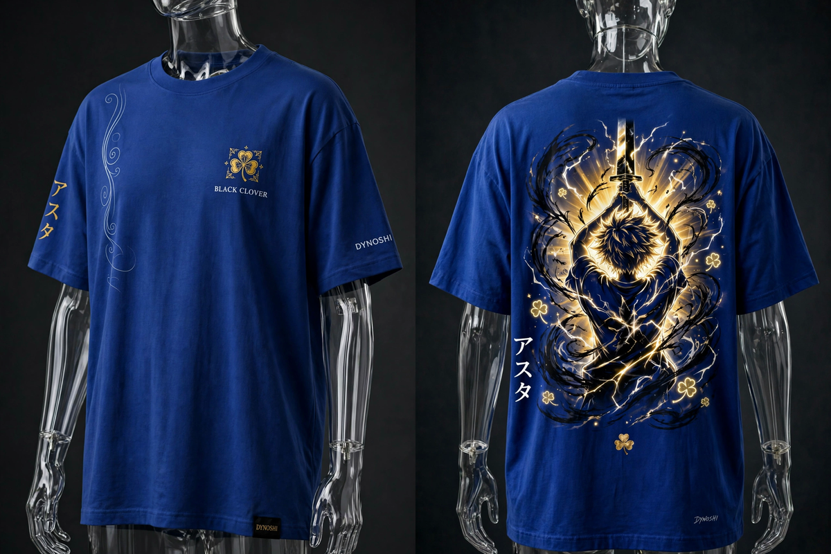 Asta - Anti-Magic Silhouette - Premium Oversized Anime T-Shirt - DYNOSHI