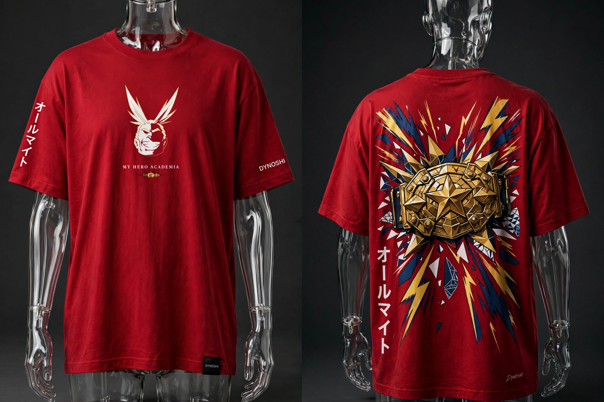 All Might - Golden Buckle - Premium Oversized Anime T-Shirt - DYNOSHI
