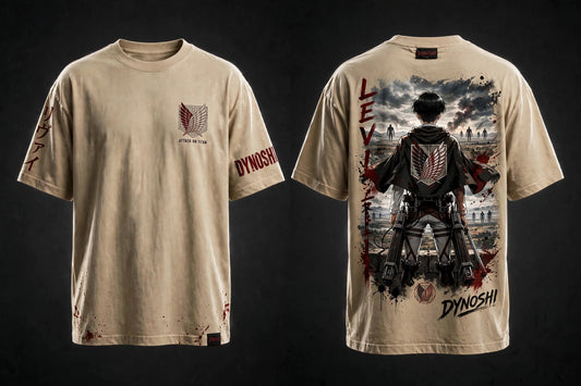 Levi Ackerman - Premium Oversized Anime T-Shirt - DYNOSHI