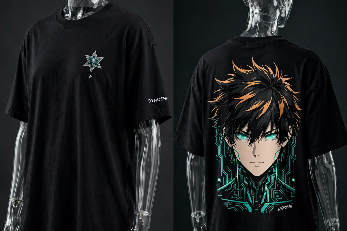 Kael - Emberford Hero - Premium Oversized Anime T-Shirt - DYNOSHI