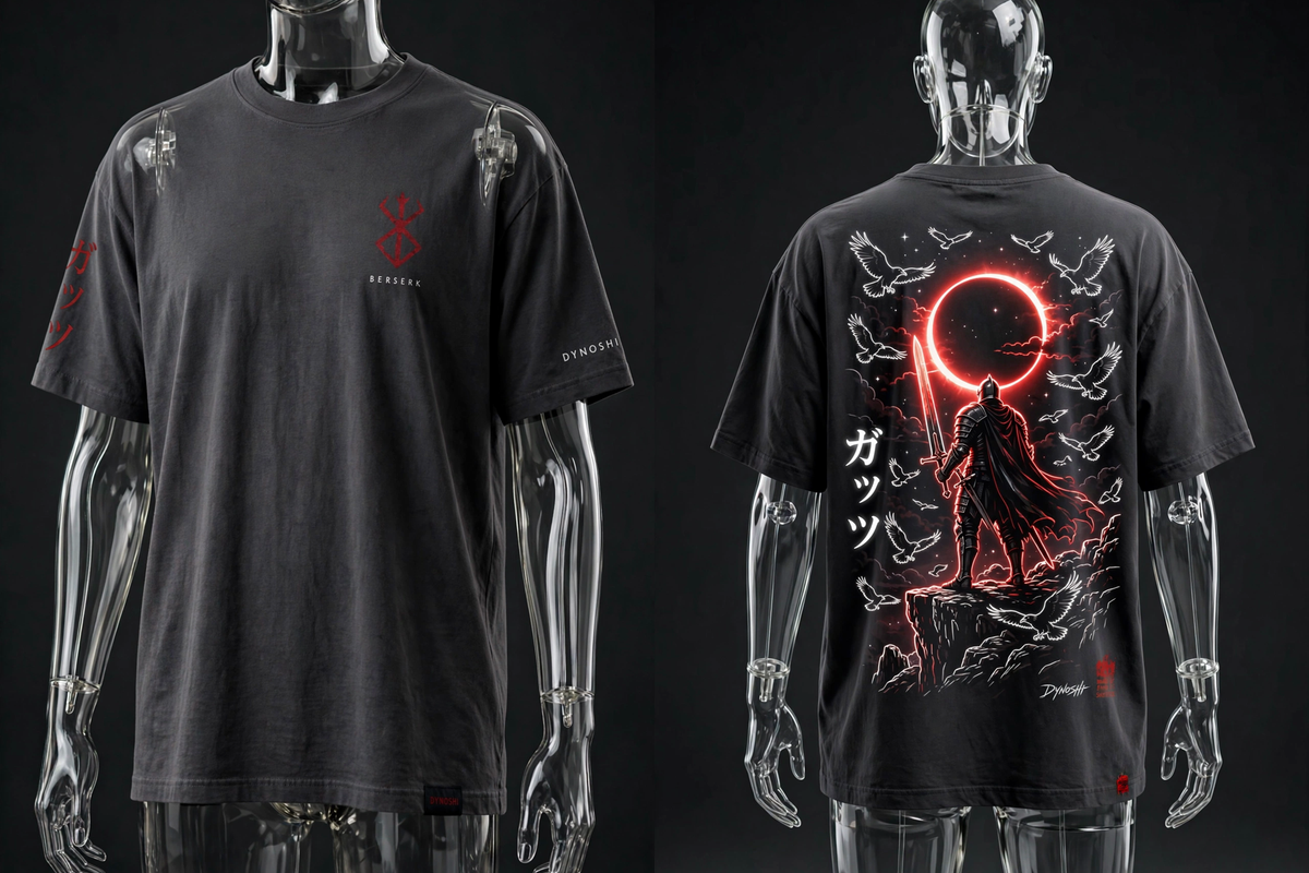 Guts - Eclipse Watcher Silhouette - Premium Oversized Anime T-Shirt - DYNOSHI