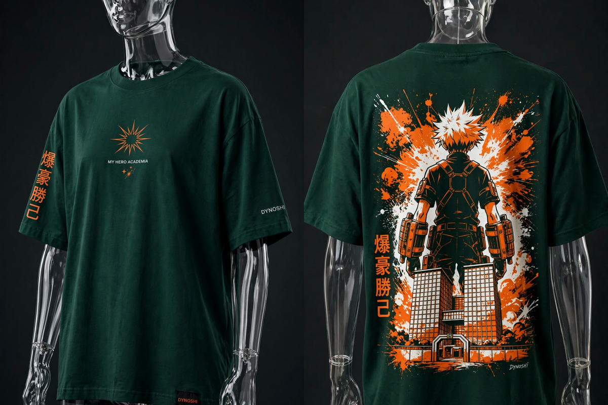 Katsuki Bakugo - U.A. Dawn Blast - Premium Oversized Anime T-Shirt - DYNOSHI