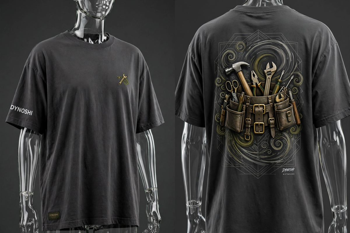 Tovan - The Tool Belt - Premium Oversized Anime T-Shirt - DYNOSHI