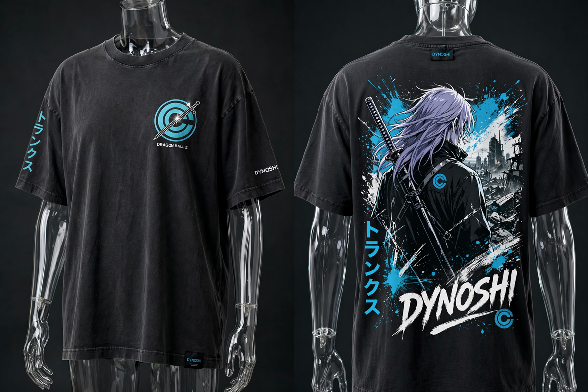 Trunks - Future's Last Stand - Premium Oversized Anime T-Shirt - DYNOSHI