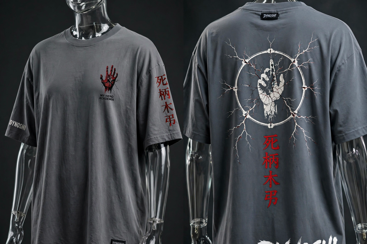 Tomura Shigaraki - Decay Hand Crest - Premium Oversized Anime T-Shirt - DYNOSHI