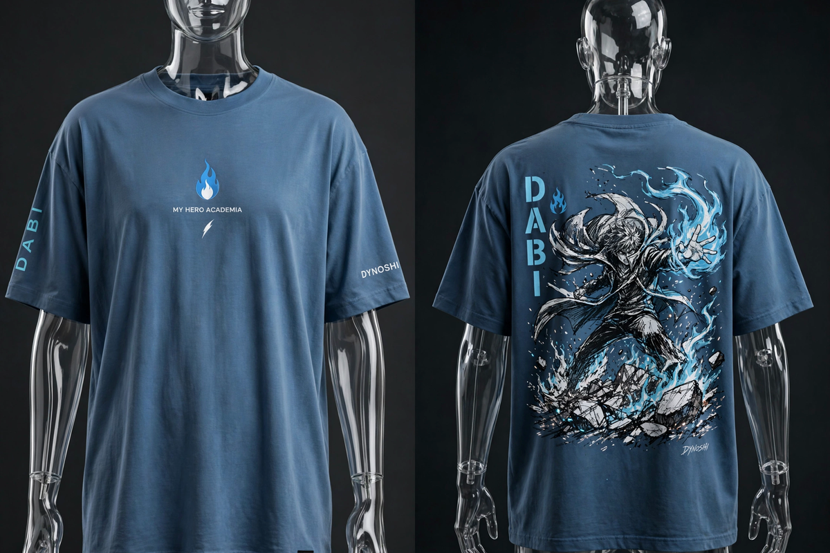 Dabi - Flame Spiral Stance - Premium Oversized Anime T-Shirt - DYNOSHI
