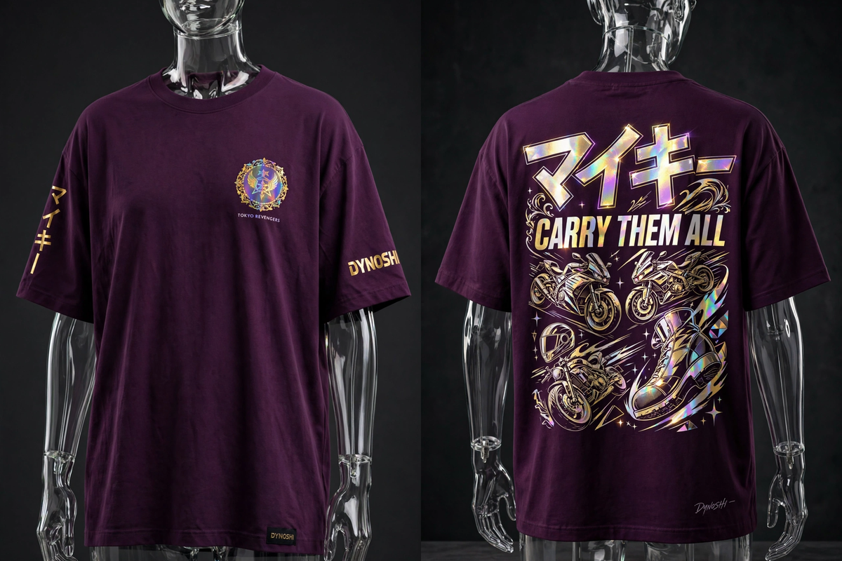 Mikey - Carry Them All Mantra - Premium Oversized Anime T-Shirt - DYNOSHI