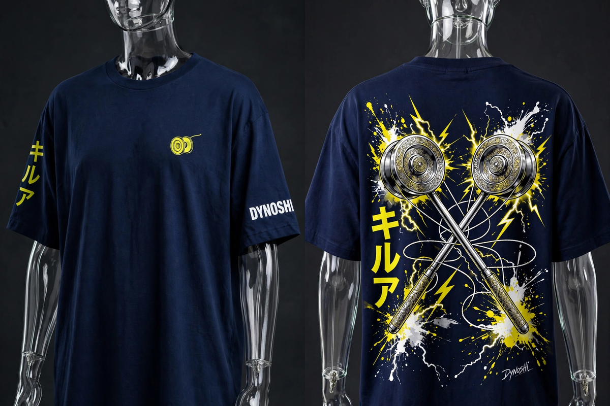 Killua Zoldyck - Yoyo Arsenal - Premium Oversized Anime T-Shirt - DYNOSHI