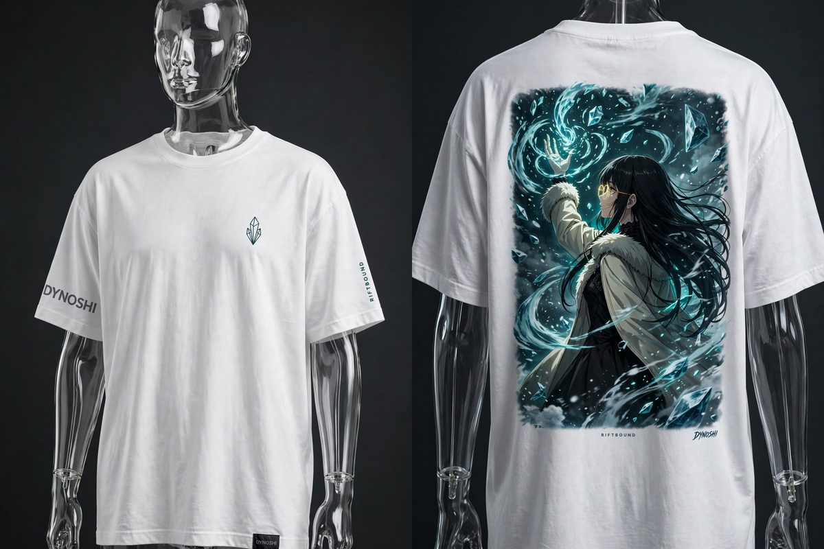 Eira - Resonance Crystal Storm - Premium Oversized Anime T-Shirt - DYNOSHI