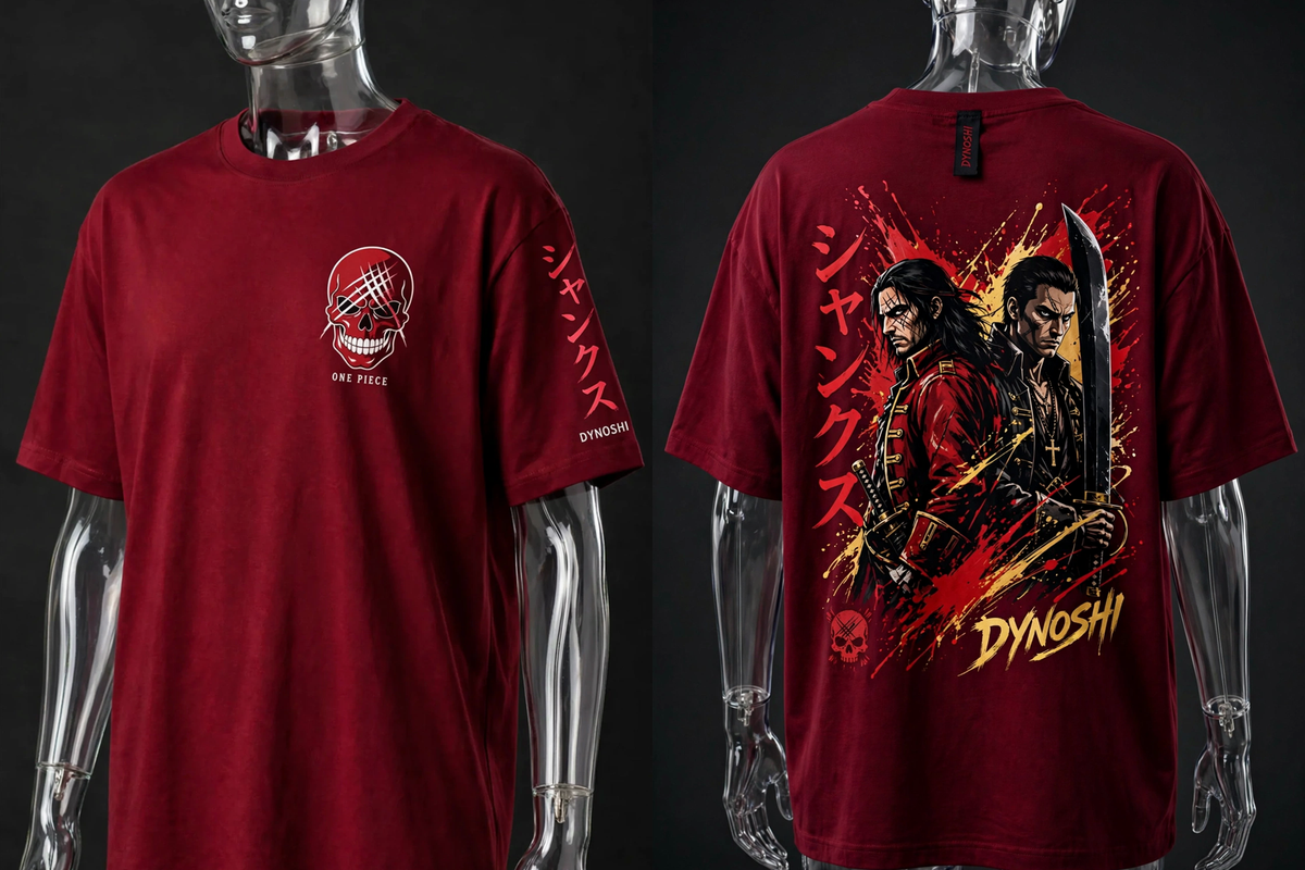 Shanks - Duel of Legends - Premium Oversized Anime T-Shirt - DYNOSHI