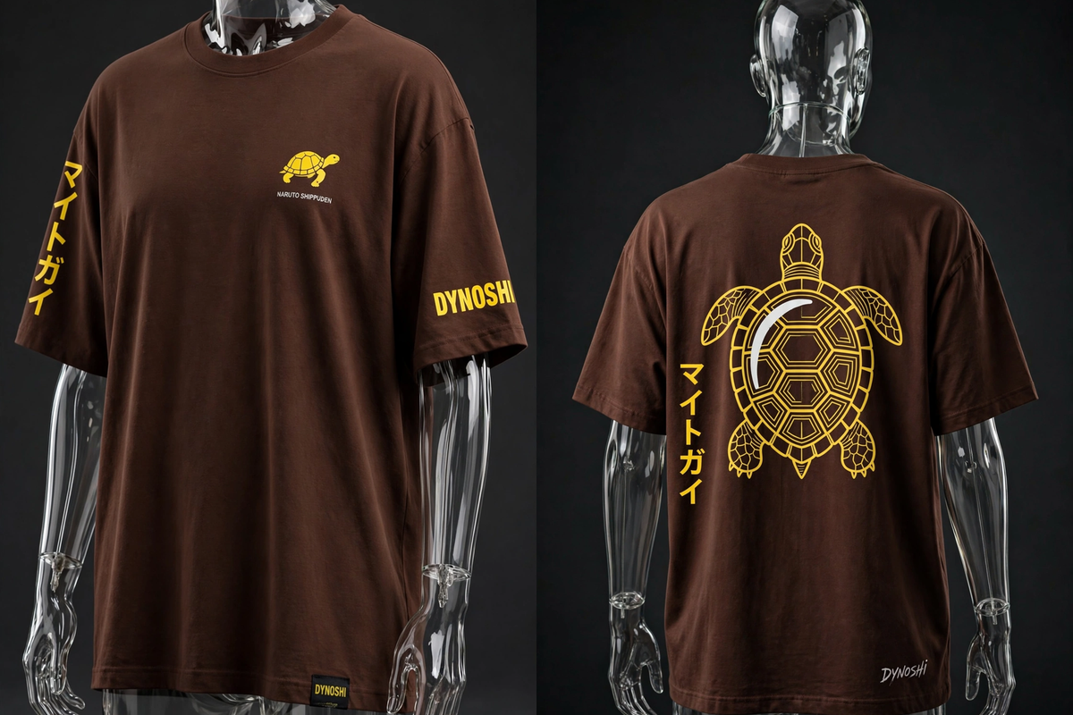 Might Guy - Turtle Spirit Emblem - Premium Oversized Anime T-Shirt - DYNOSHI