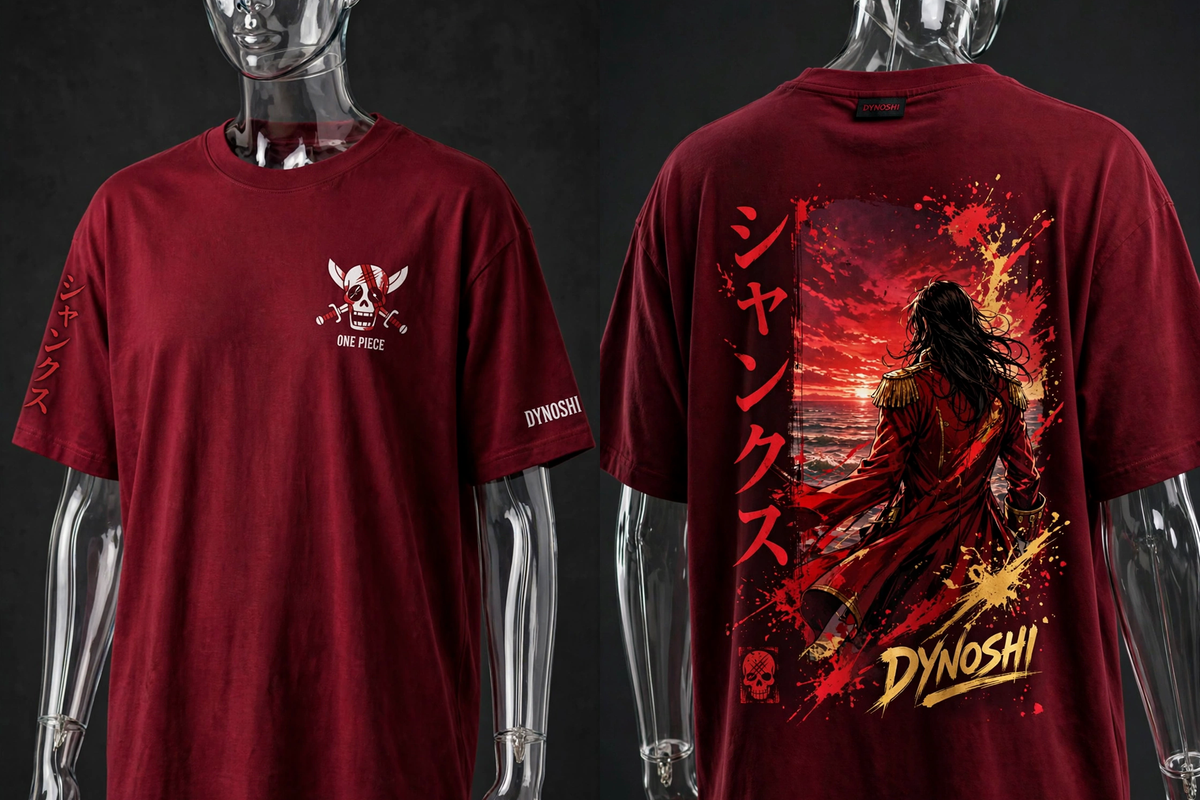 Shanks - Red Horizon - Premium Oversized Anime T-Shirt - DYNOSHI