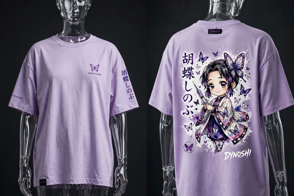 Shinobu Kocho - Chibi Shinobu - Premium Oversized Anime T-Shirt - DYNOSHI