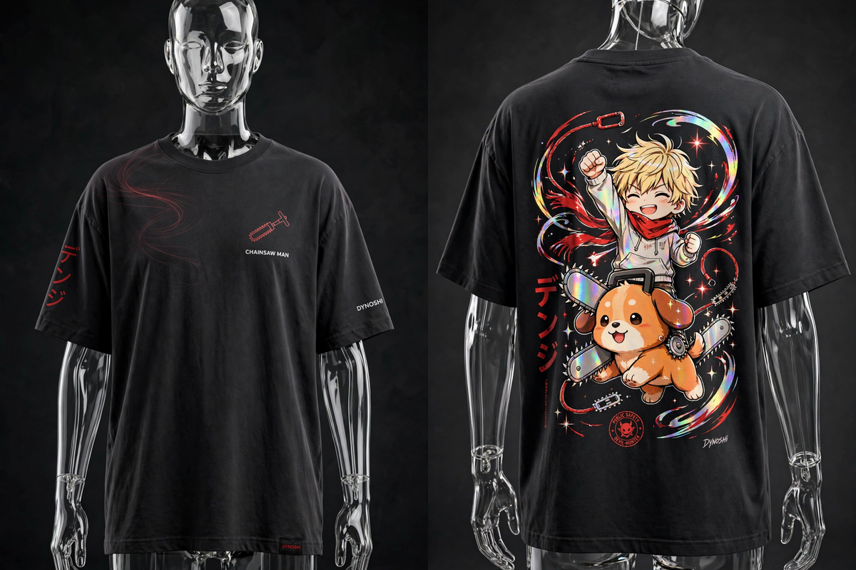 Denji - Triumphant Boy - Premium Oversized Anime T-Shirt - DYNOSHI