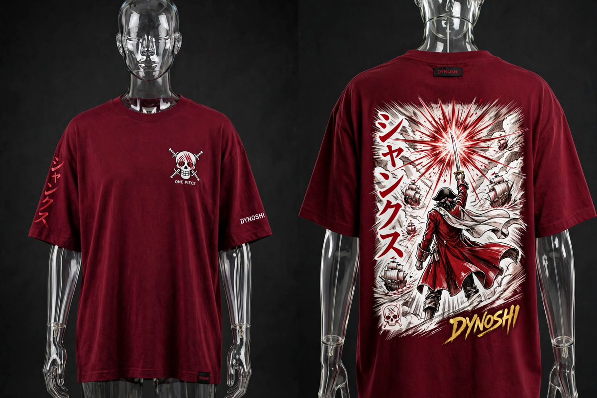 Shanks - Haki Blast - Premium Oversized Anime T-Shirt - DYNOSHI