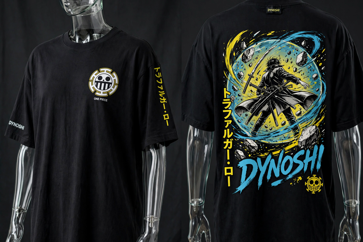 Trafalgar Law - Kikoku Draw - Premium Oversized Anime T-Shirt - DYNOSHI