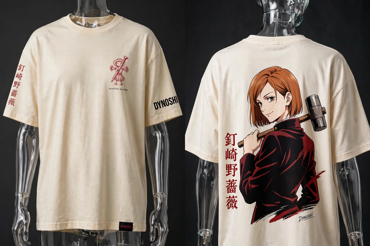 Nobara Kugisaki - Hammer Portrait - Premium Oversized Anime T-Shirt - DYNOSHI