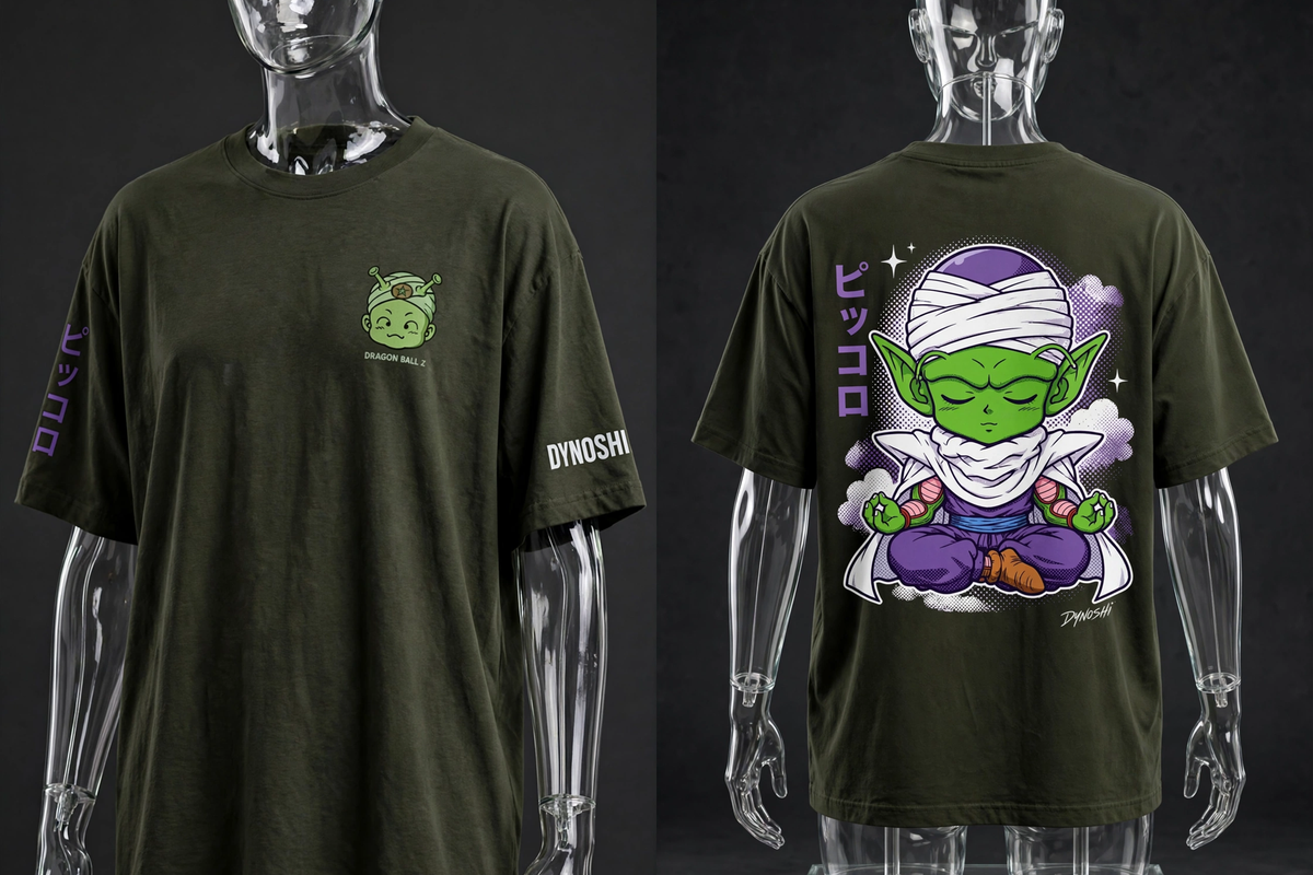 Piccolo - Meditation Chibi - Premium Oversized Anime T-Shirt - DYNOSHI