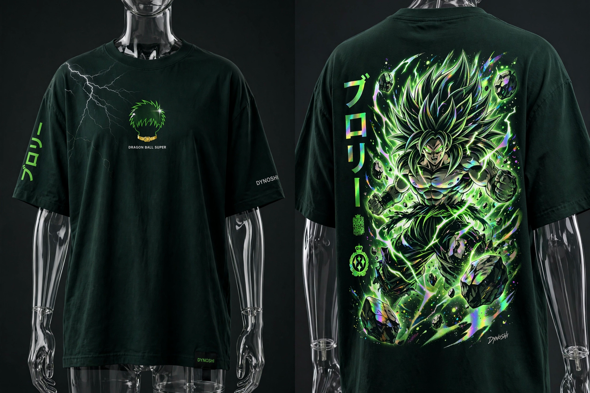 Broly - Berserker Ascension - Premium Oversized Anime T-Shirt - DYNOSHI