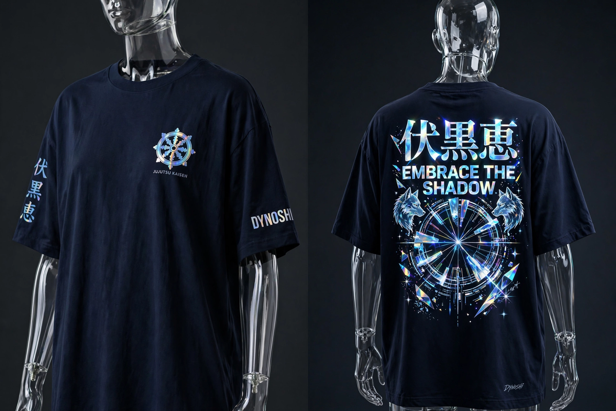 Megumi Fushiguro - Embrace The Shadow Mantra - Premium Oversized Anime T-Shirt - DYNOSHI
