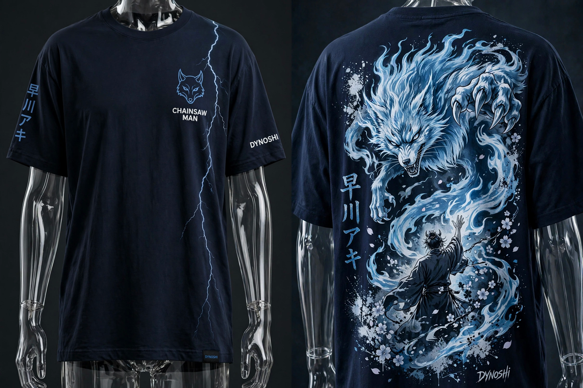 Aki Hayakawa - Fox Claw Conjuring - Premium Oversized Anime T-Shirt - DYNOSHI
