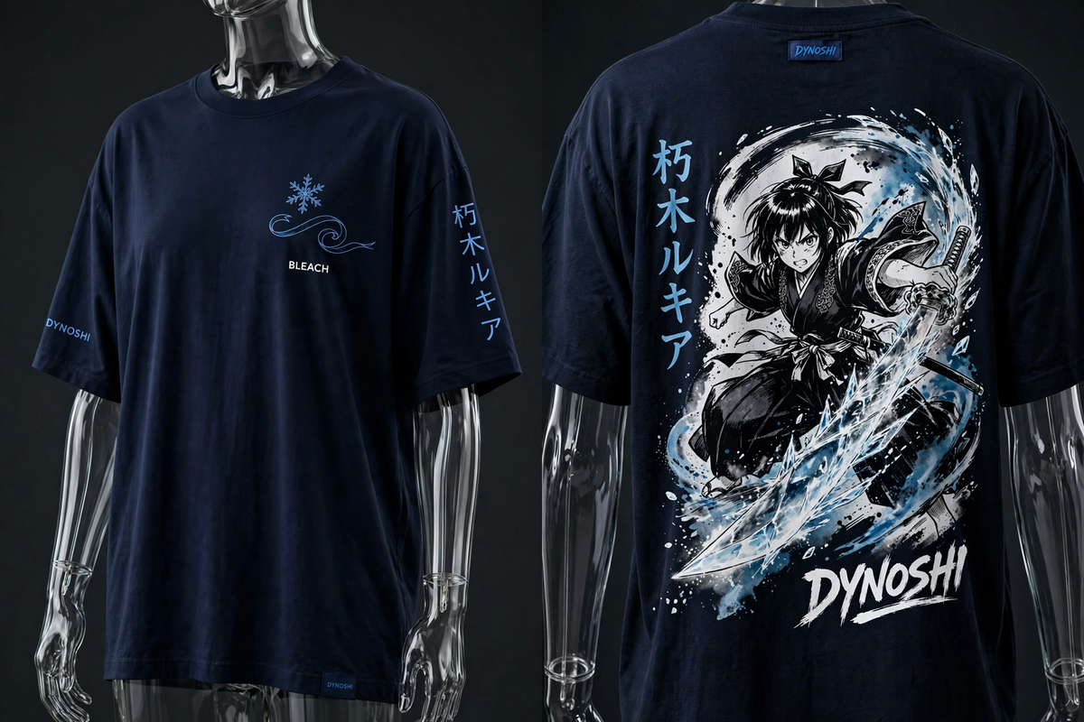 Rukia - Ice Blade Dance - Premium Oversized Anime T-Shirt - DYNOSHI