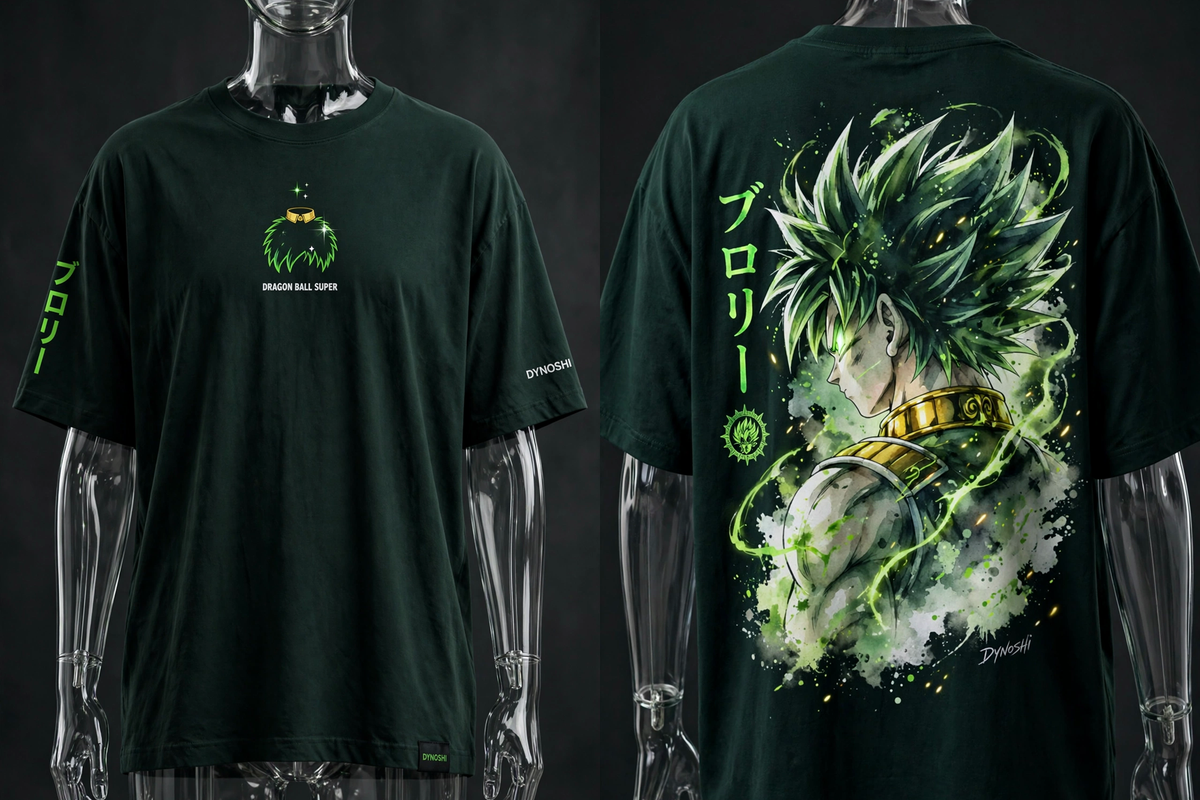 Broly - Wild Gaze Portrait - Premium Oversized Anime T-Shirt - DYNOSHI